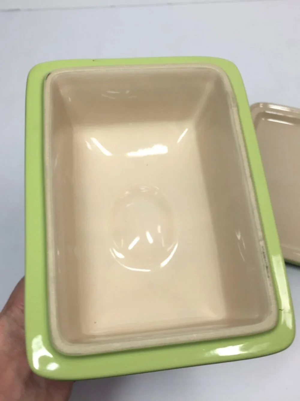 Le Creuset Butter Dish Heritage Green Stoneware